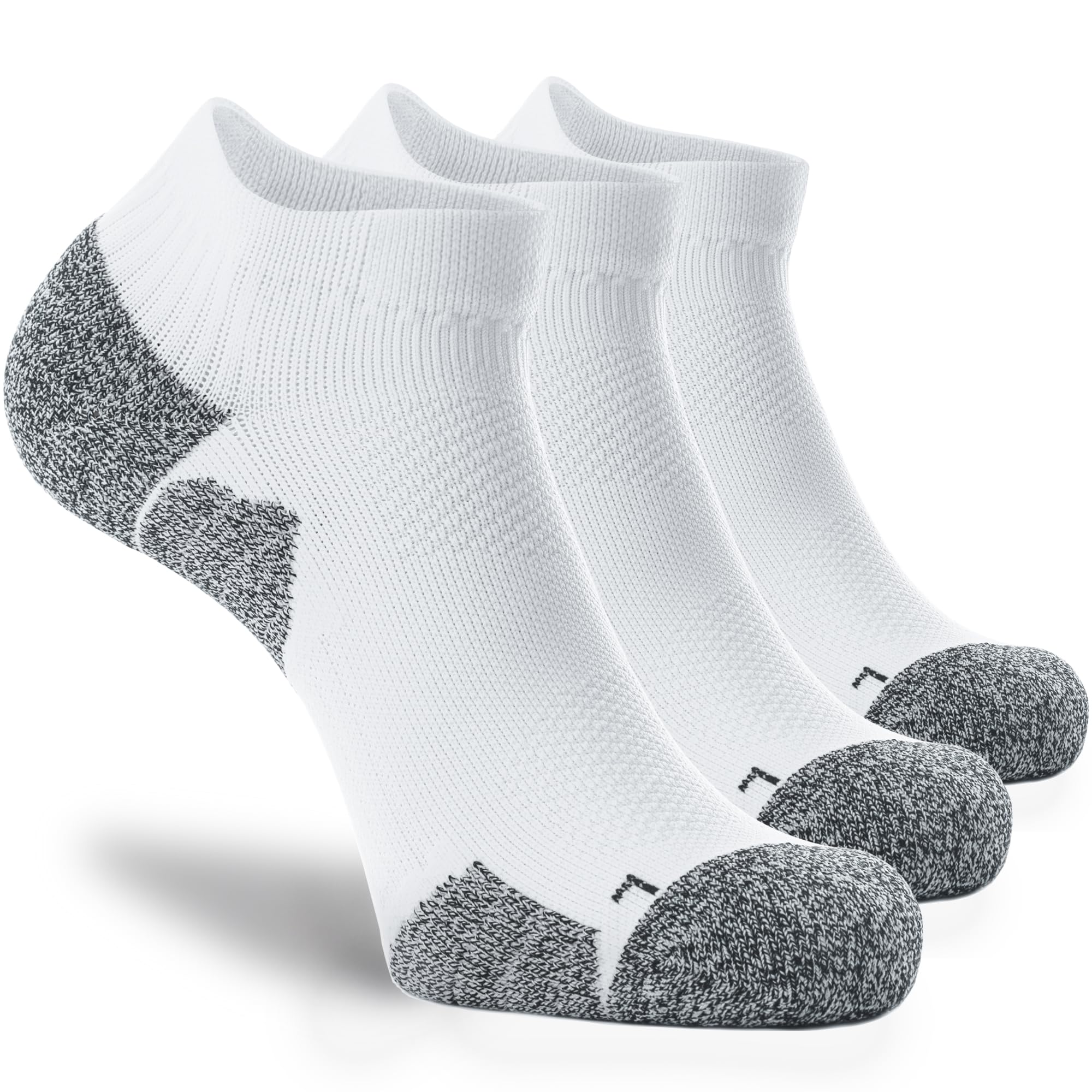 CWVLC Unisex Cushioned Compression Athletic Ankle Socks 6-Pack - Breathable Workout Socks for Running, Gym & Sports - Moisture Wicking & Arch Support for Men & Women