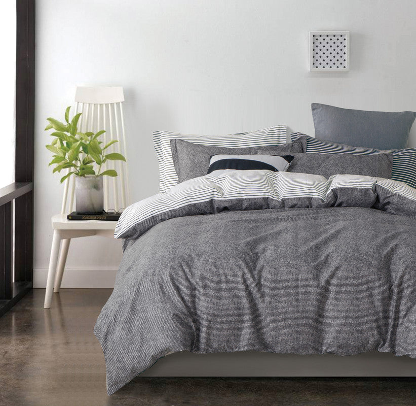 100% Cotton Reversible Quilt Cover Set - Gerry Queen Size Bedding - Soft & Breathable Duvet Cover for All Seasons - Perfect for Master Bedroom, Guest Room & Dorm Decor