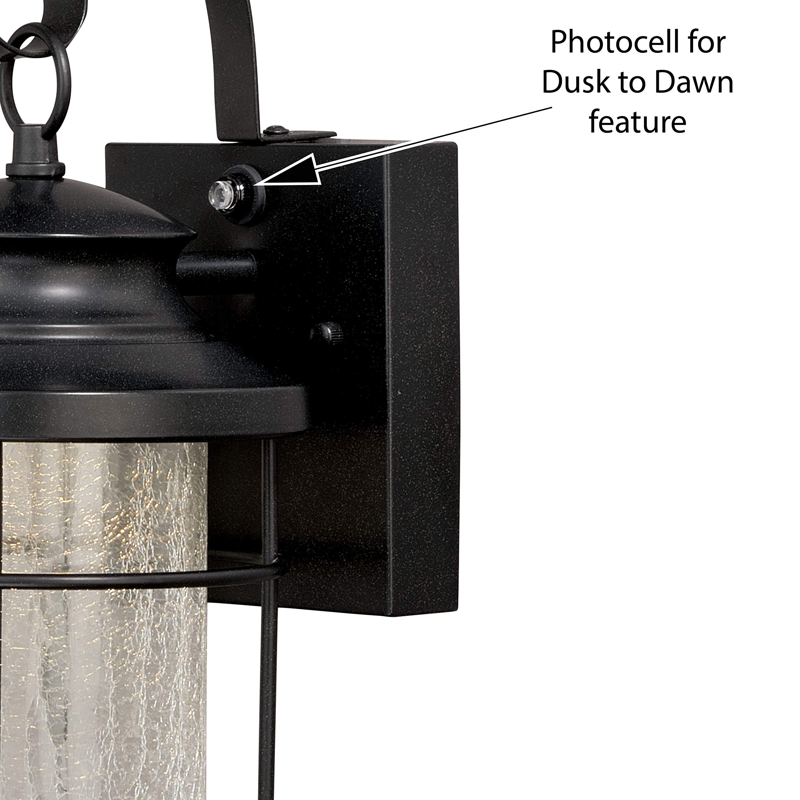 VAXCEL Melbourne 1-Light LED Bronze Outdoor Wall Lantern with Clear Glass - Dusk to Dawn Sensor - Coastal Style Lighting for Porch, Patio & Entryway