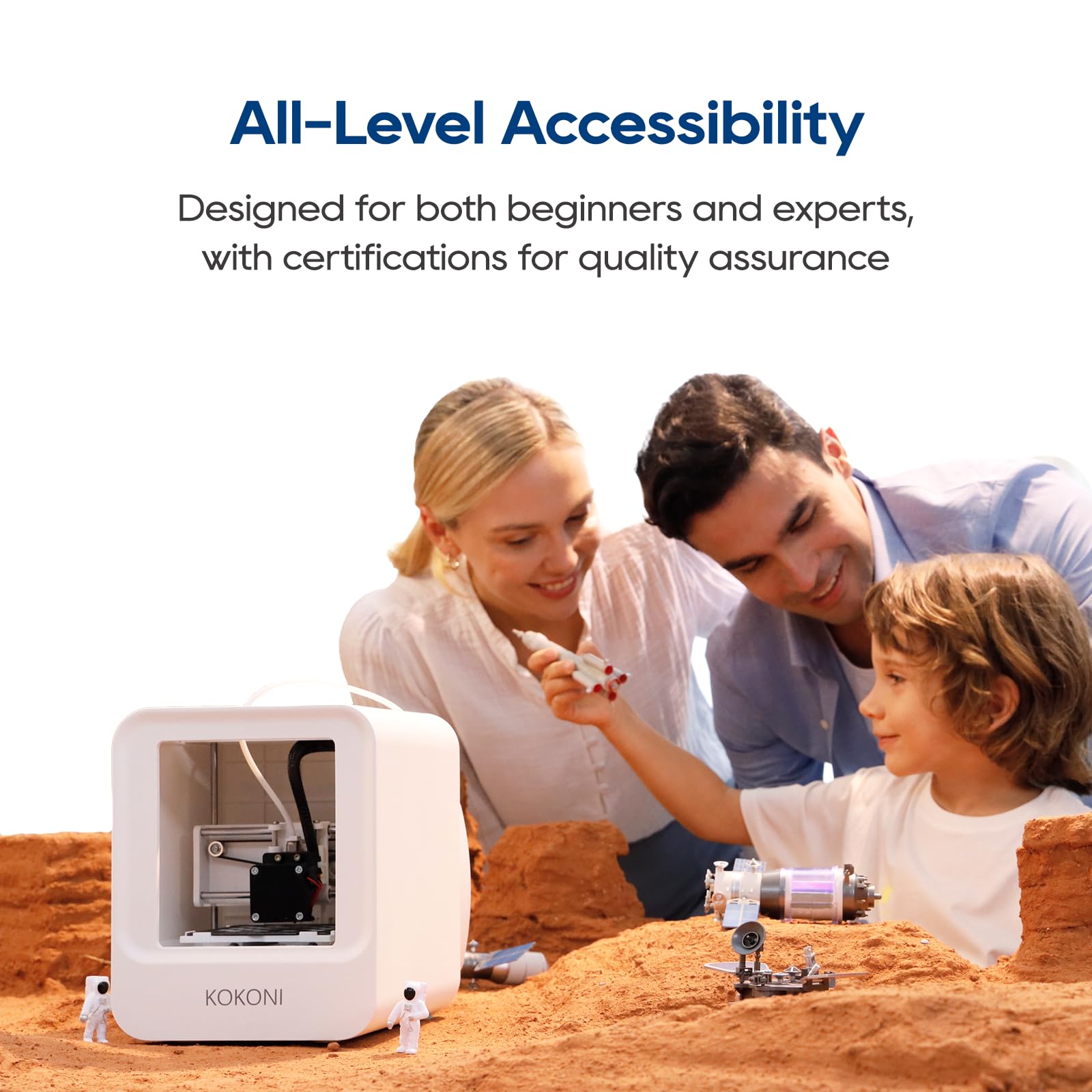 Mini Small EC1 3D Printer - Fully Assembled Auto-Leveling High Precision Wireless 3D Printer for Kids & Beginners | PLA Filament Compatible | Perfect for Home, School & Hobby Projects | 24/7 Customer Support