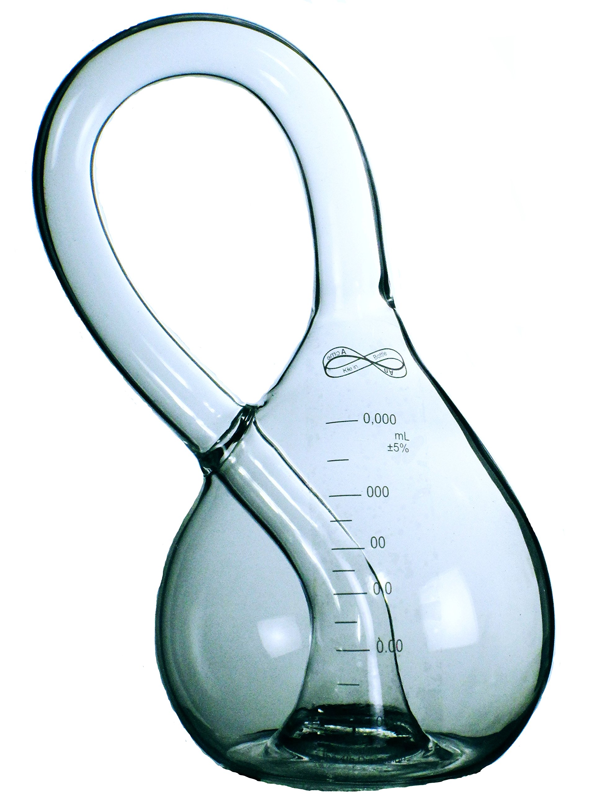 Handmade Glass Klein Bottle - Unique Mathematical Art & Science Gift for Collectors & Decor - Perfect for Home Office, Classroom & STEM Enthusiasts