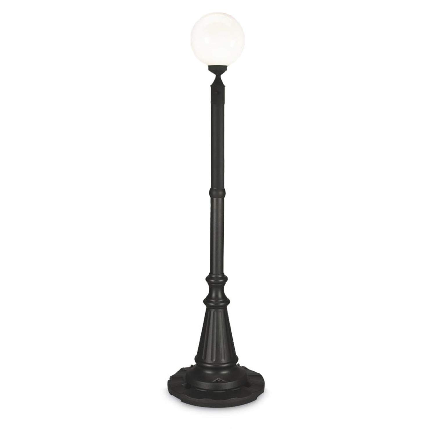 Patio Living Concepts Milano 1 Light 82 Inch Outdoor Post Lantern Set in White - Elegant Porch Lighting for Garden, Yard, and Pathway Illumination