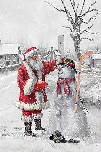 300-Piece Ice Hockey & Santa Christmas Jigsaw Puzzle - Educational Wooden Puzzle Game for Adults & Kids - Challenging Nature-Themed Floor Puzzle with Animal & Plant Designs - Perfect for Holiday Gifts, School Supplies, and Family Game Nights