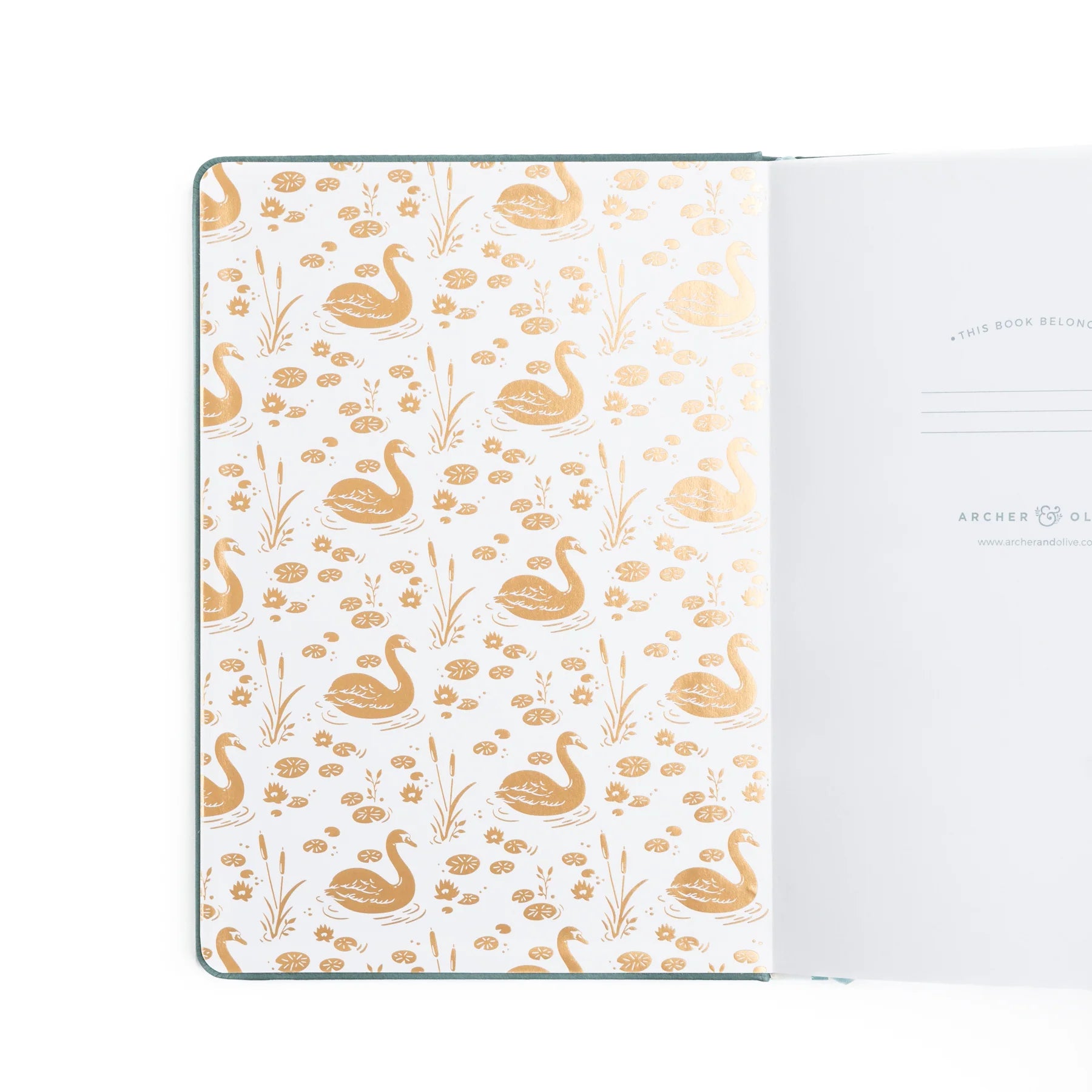 Archer and Olive TN Swan Pond Dot Grid Notebook - A5 Hardcover Bullet Journal for Planning, Sketching & Note Taking - Perfect for Students, Artists & Professionals