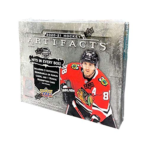 2020-21 Upper Deck Artifacts Hockey Hobby Box - Authentic NHL Trading Cards Collection for Collectors & Fans - Perfect for Trading, Gifting, and Display