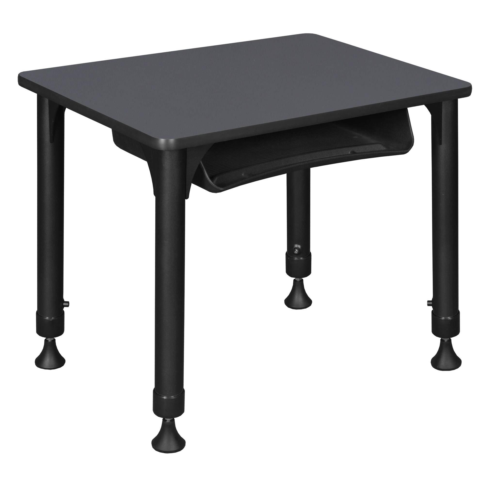 Regency Height Adjustable Rectangular Student Desk with Storage Shelf - 18.5