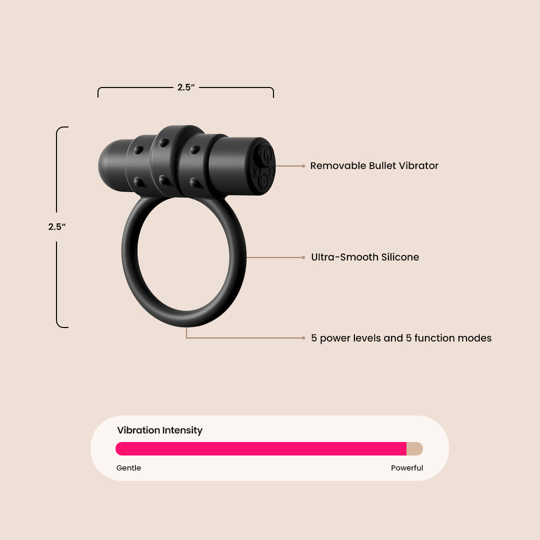 Sir Richard's CONTROL Vibrating Silicone C Ring - Thin Cock Ring for Enhanced Pleasure & Performance | Couples' Intimate Accessories for Spicing Up Bedroom Play