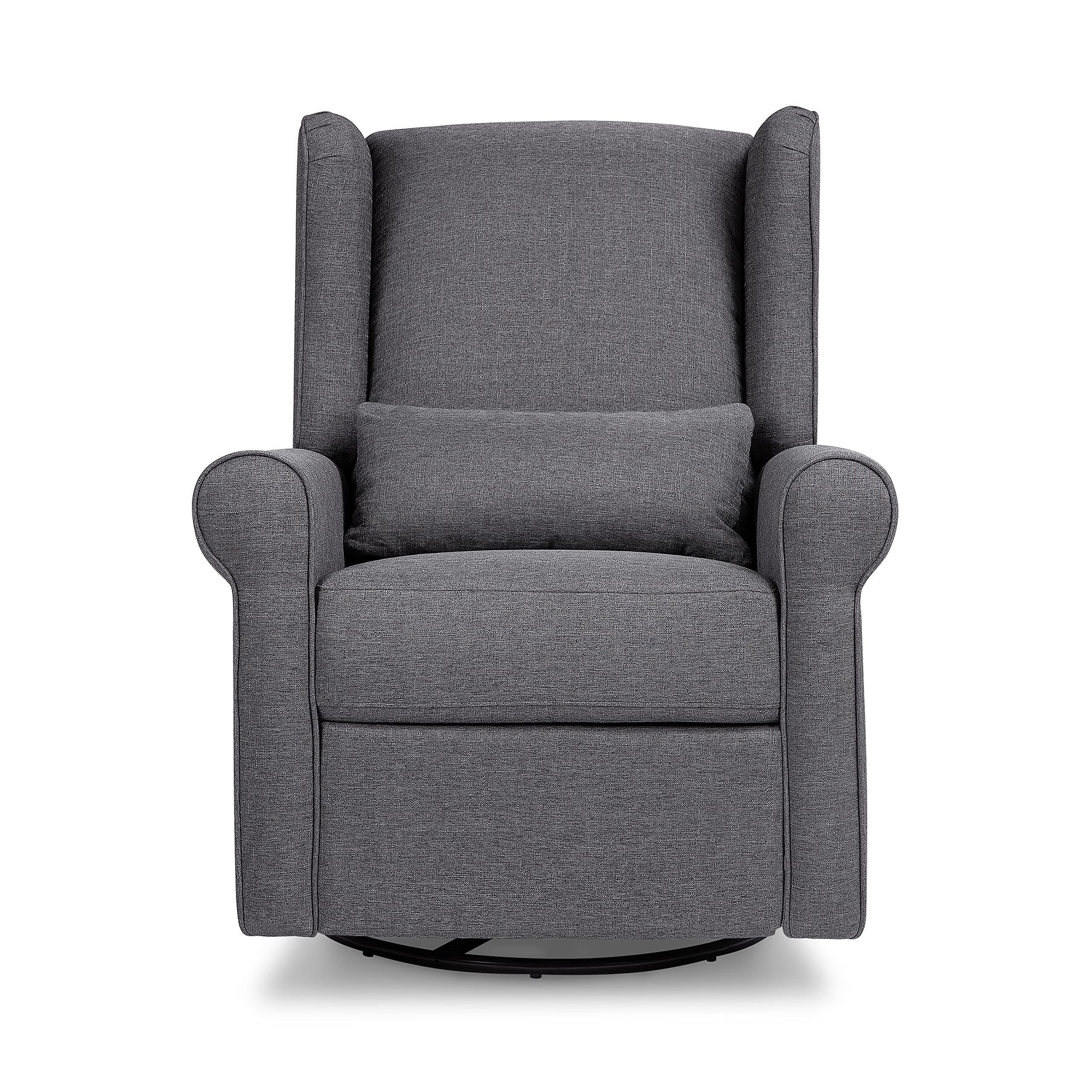 DaVinci Hayden Recliner and Swivel Glider Chair - Shadow Grey - Greenguard Gold & CertiPUR-US Certified - Ergonomic Living Room Recliner for Nursery, Home Theater, Office & Relaxation - Perfect for Nursing Mothers, Movie Nights and Home Office Comfort