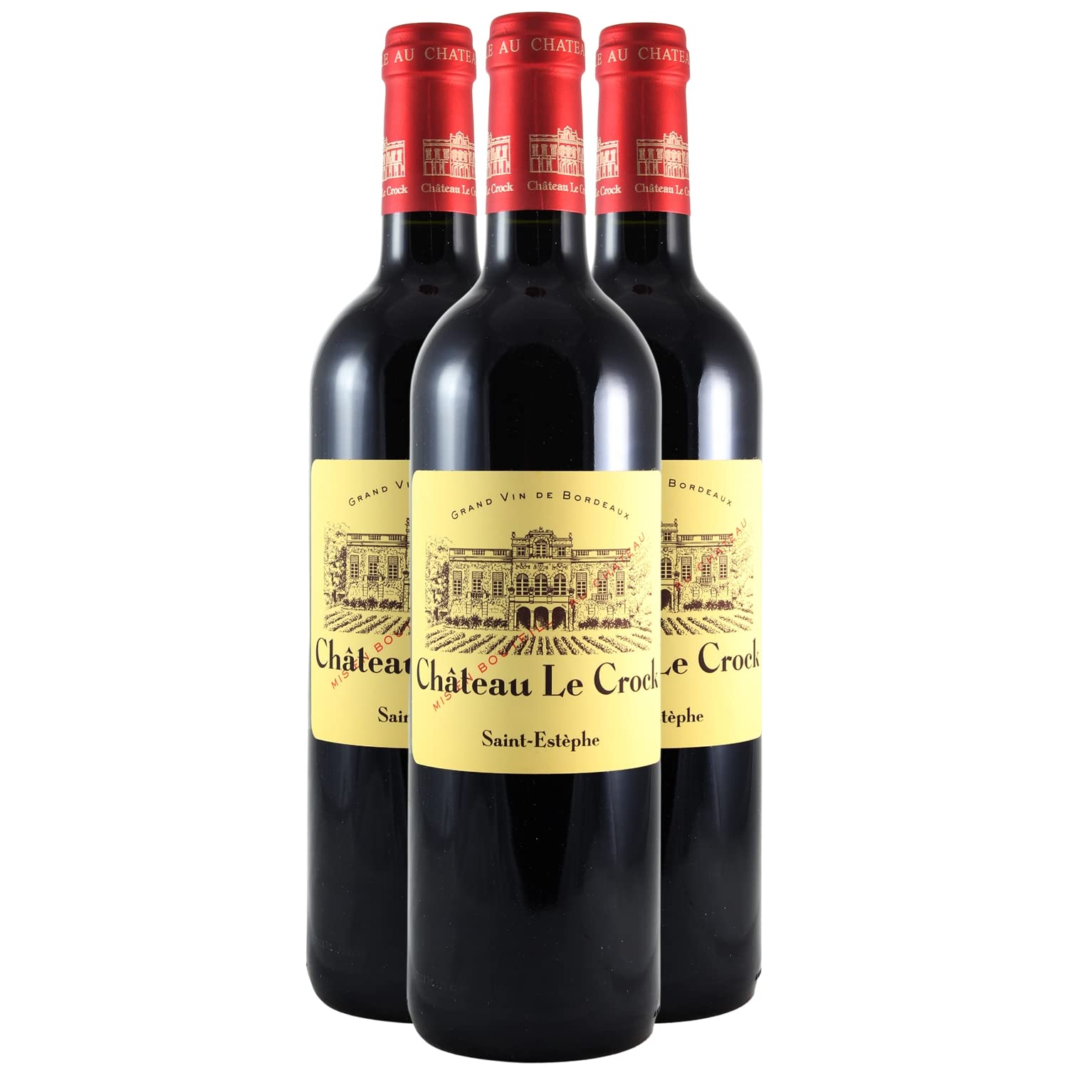 Château le Crock Cru Bourgeois Saint-Estèphe 2019 Red Wine - Bordeaux French Wine (3x75cl) - Perfect for Dinner Parties, Gifts & Wine Collectors