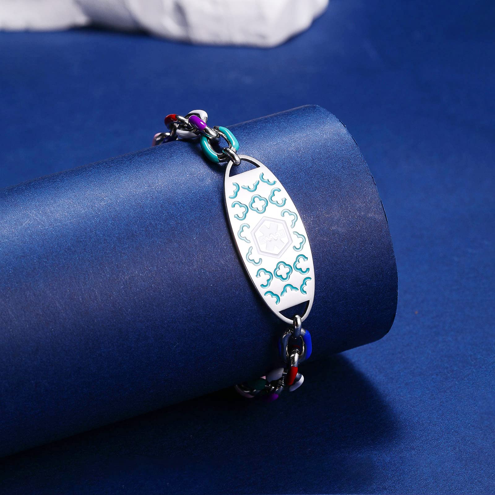 Medical Alert Bracelets for Women & Men - Personalized Customizable ID Bracelet with Emergency Medical Card - Ideal for Seniors, Allergies & Emergency Health Conditions