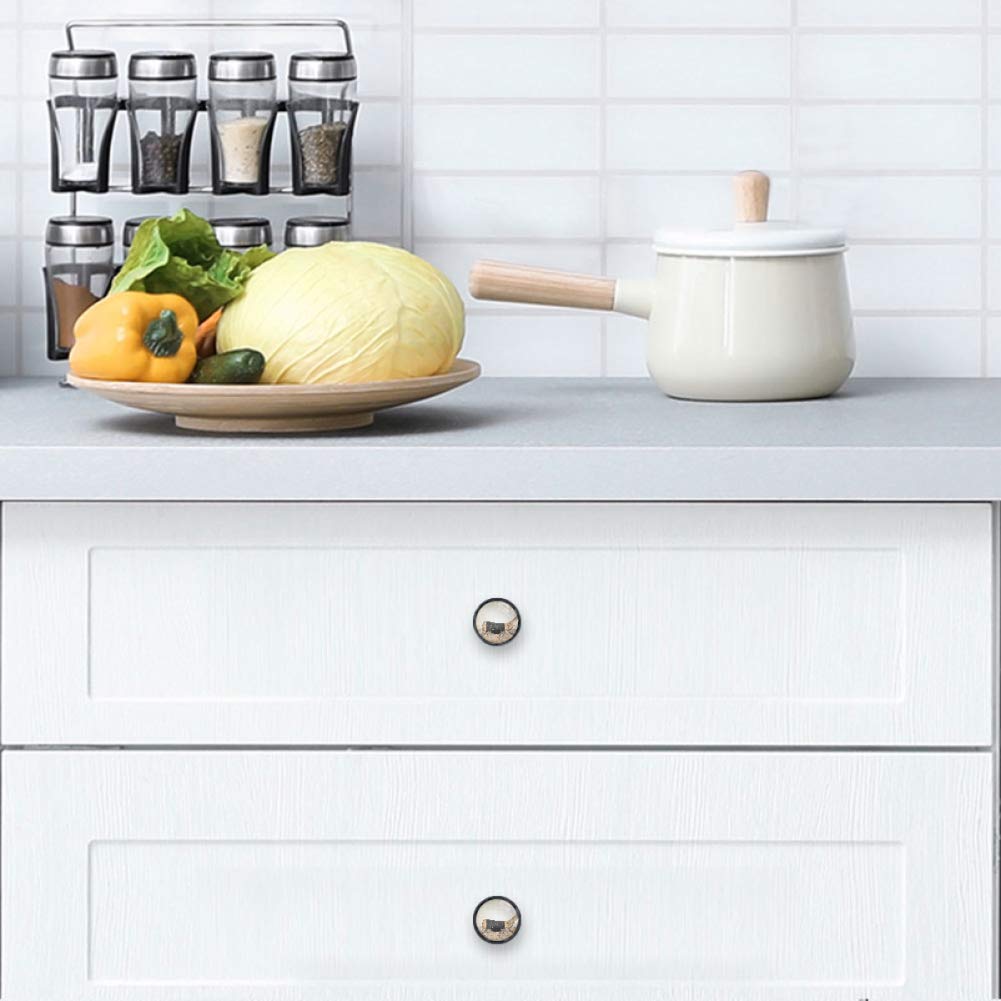 Vintage Hockey Stick Knobs - 4PCS Drawer Pulls for Kitchen & Bathroom Cabinets
