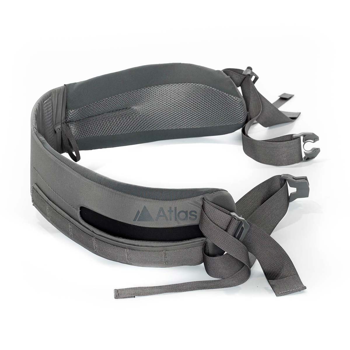 Atlas Adventure XL/XXL Waist Pack - Adjustable Hip Belt for Hiking, Running & Travel (Gray) - Perfect for Outdoor Activities & Hands-Free Convenience