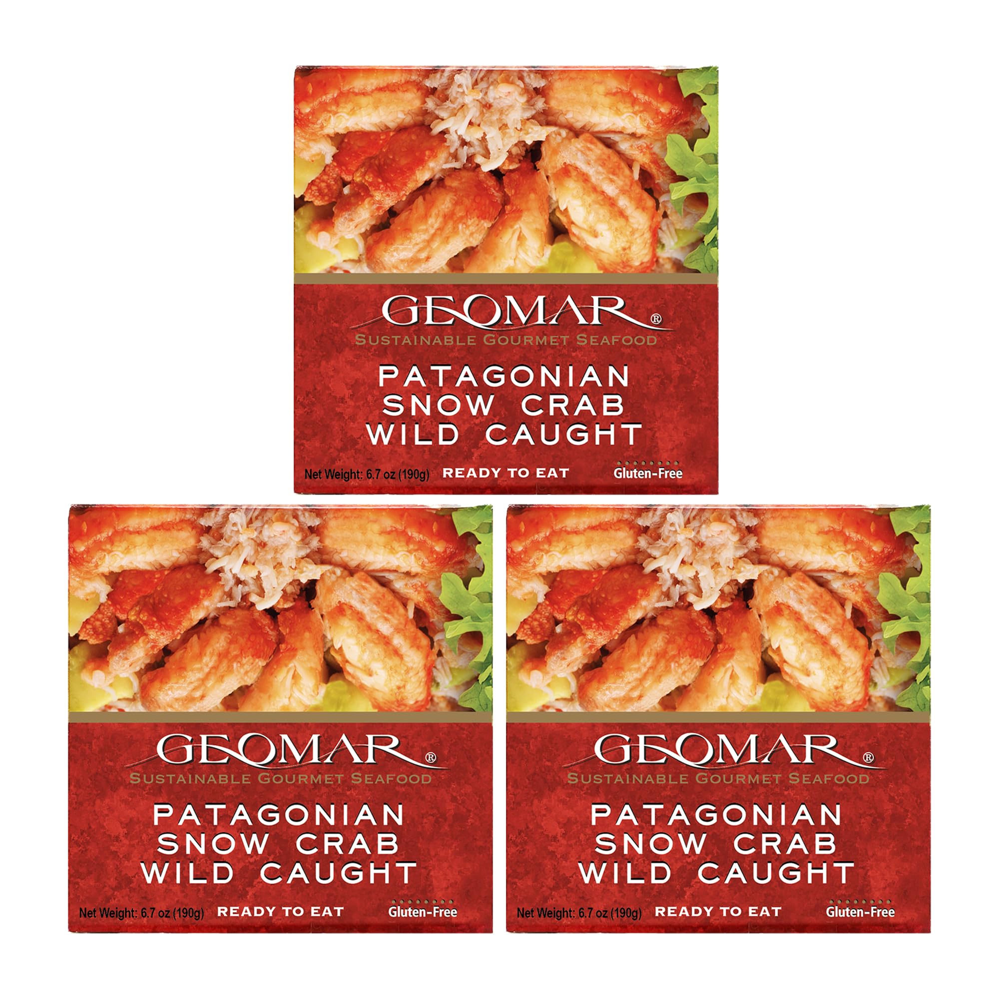 Premium Wild-Caught Patagonian Snow Crab Meat - 6 oz Can (Pack of 3) | Sustainably Harvested, Tender & Delicious | High Protein, Rich in Omega-3 | Keto, Paleo & Seafood Lovers | Perfect for Salads, Pasta & Gourmet Recipes