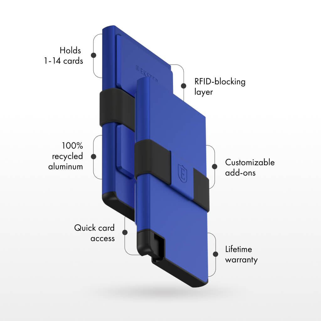 Ekster Pro RFID Blocking Aluminum Card Holder - Slim Minimalist Wallet for Men & Women - Perfect for Travel, Business & Everyday Carry