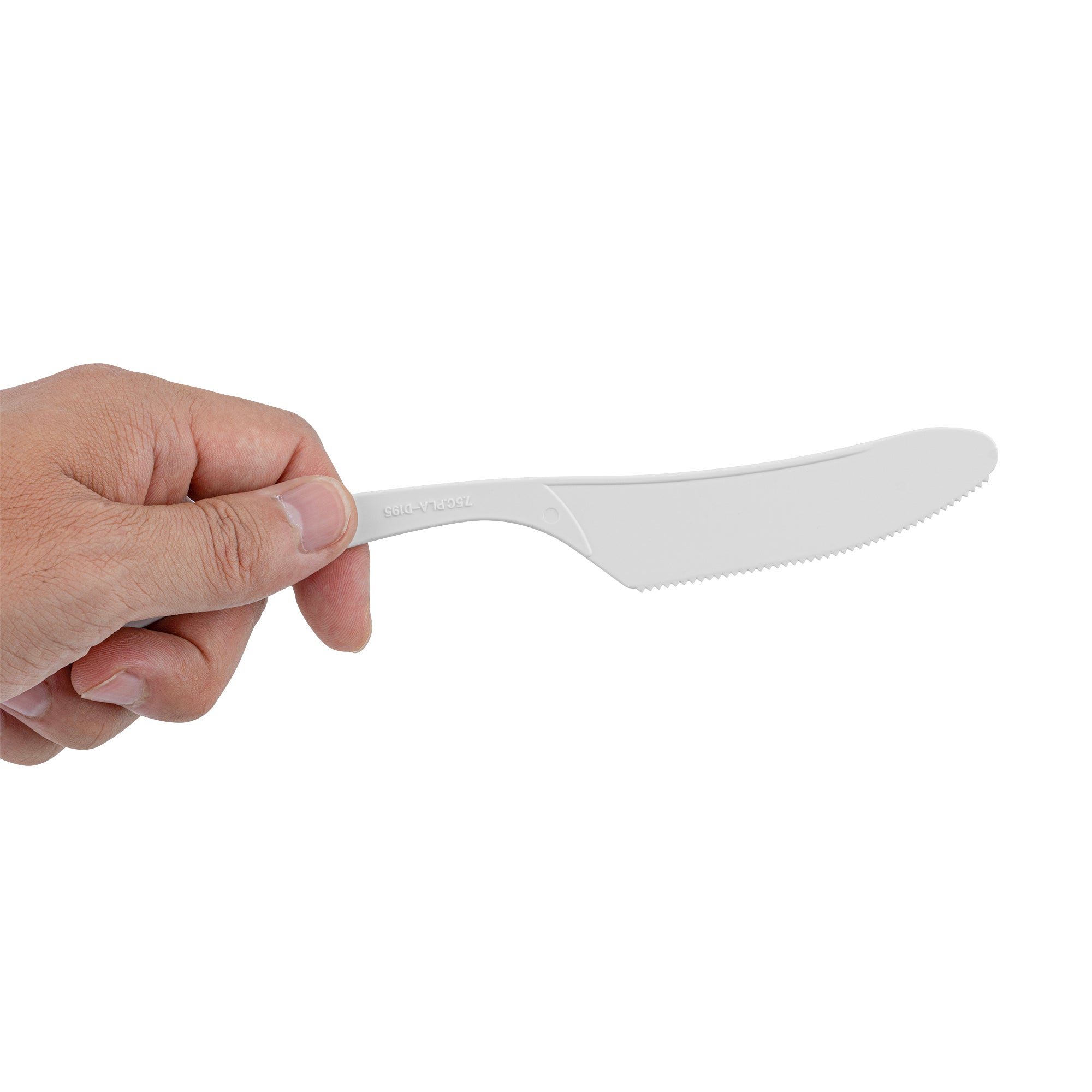Eco-Friendly Compostable CPLA Plastic Knives - 250 Count Box, Heat Resistant & Biodegradable Cutlery for Parties, Picnics, and Outdoor Events