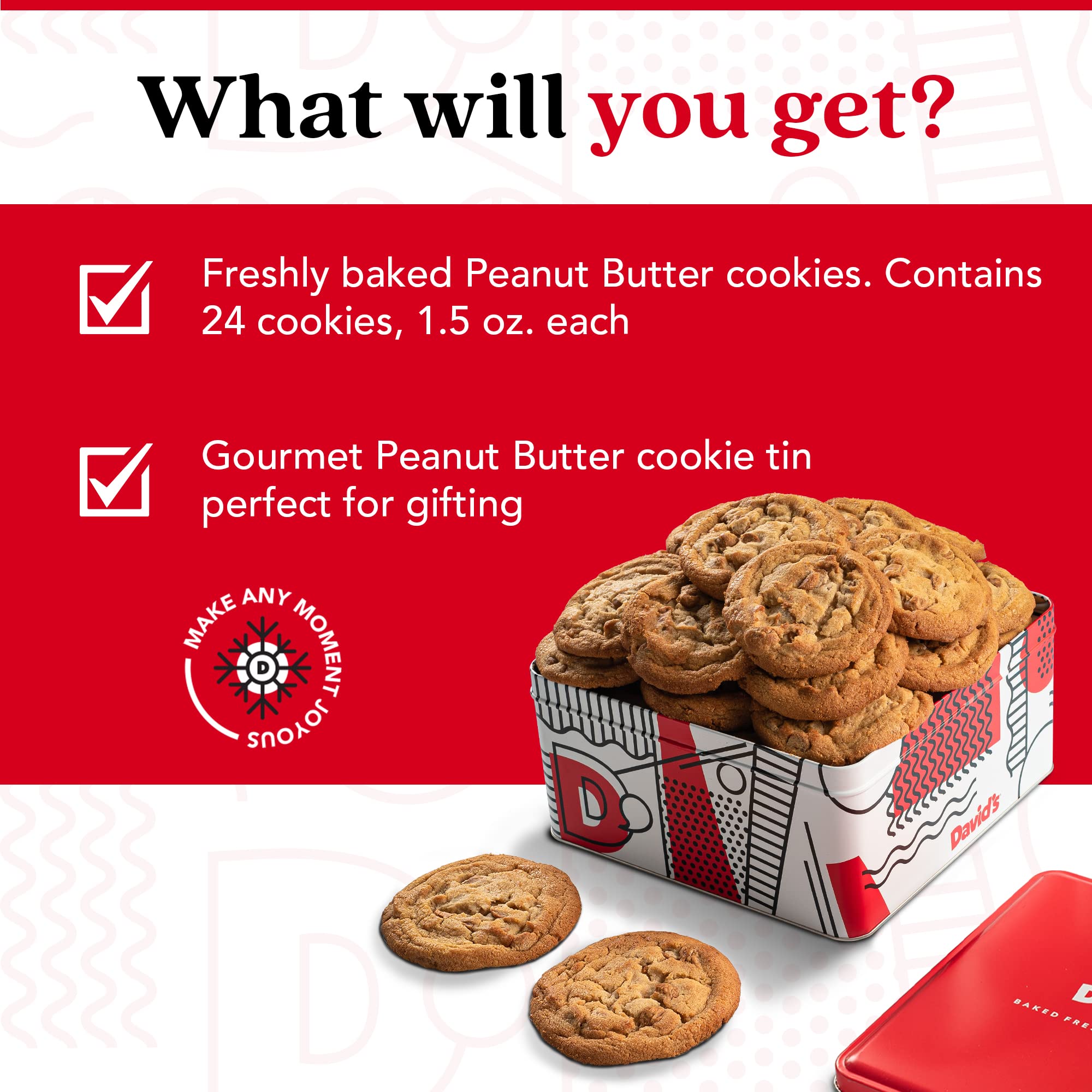 Fresh Baked Peanut Butter Cookies 2lbs - No Preservatives - Perfect for Gifts & Parties
