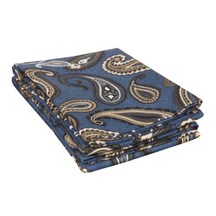 Soft Cotton Flannel Paisley 2-Piece Pillowcase Set - Luxury Bedding for Cozy Nights & Home Decor