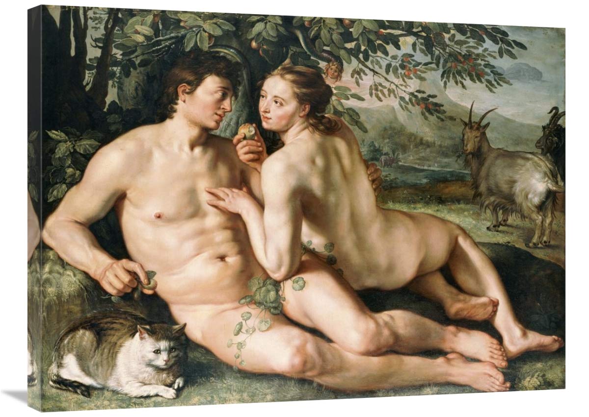 36 Inch The Fall of Man Art Print by Hendrick Goltzius - Renaissance Wall Decor for Home, Office & Gallery | Biblical Artwork for Living Room, Bedroom & Study