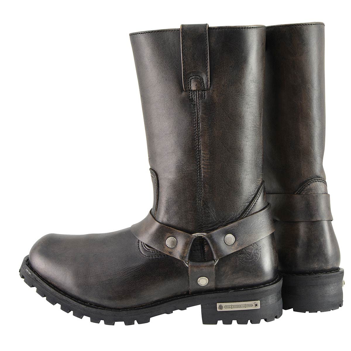 Milwaukee Leather Men's Premium Classic Motorcycle Boots - 11.5W - Durable & Comfortable Riding Boots for Harley, Cruiser & Adventure Bikes