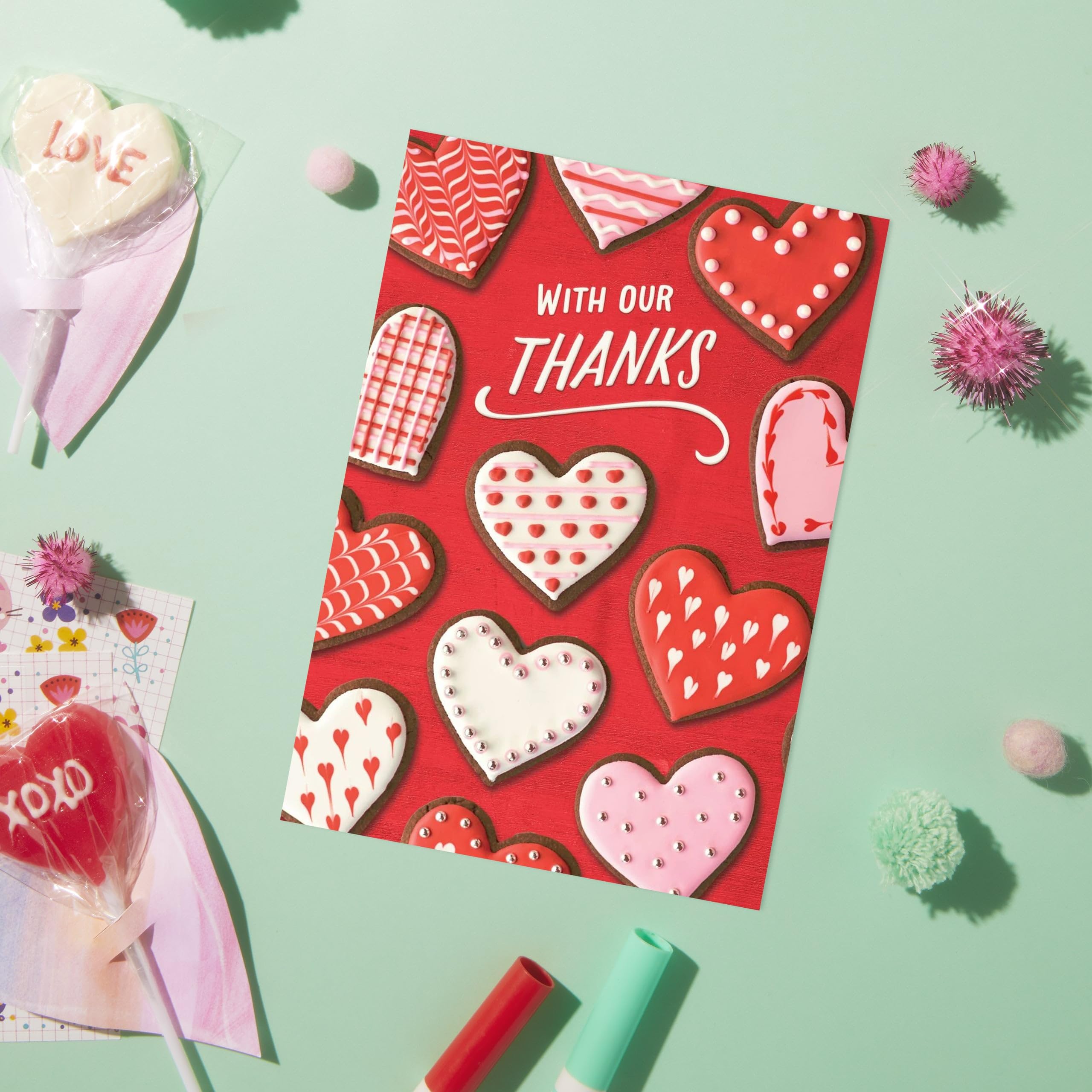Hallmark Business Bulk 100 Pack Professional Valentine's Day Thank You Cards for Customers & Clients - 5