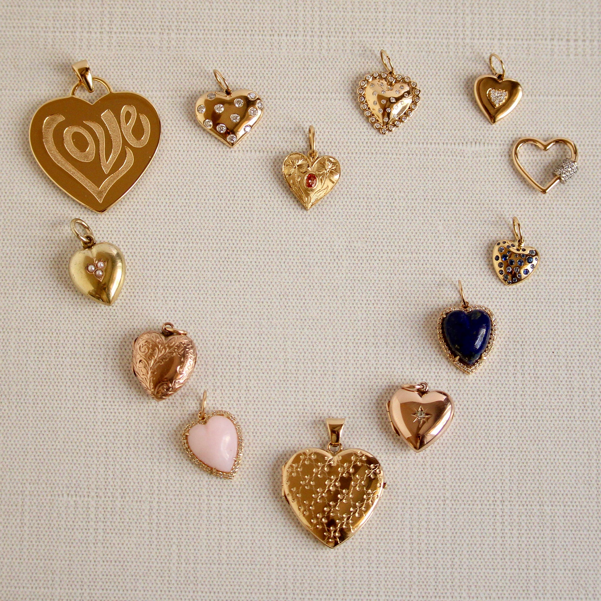 14K Yellow Gold Diamond Heart Charm Pendant - Perfect for Valentine's Day Gifts, Anniversary Presents & Everyday Elegance