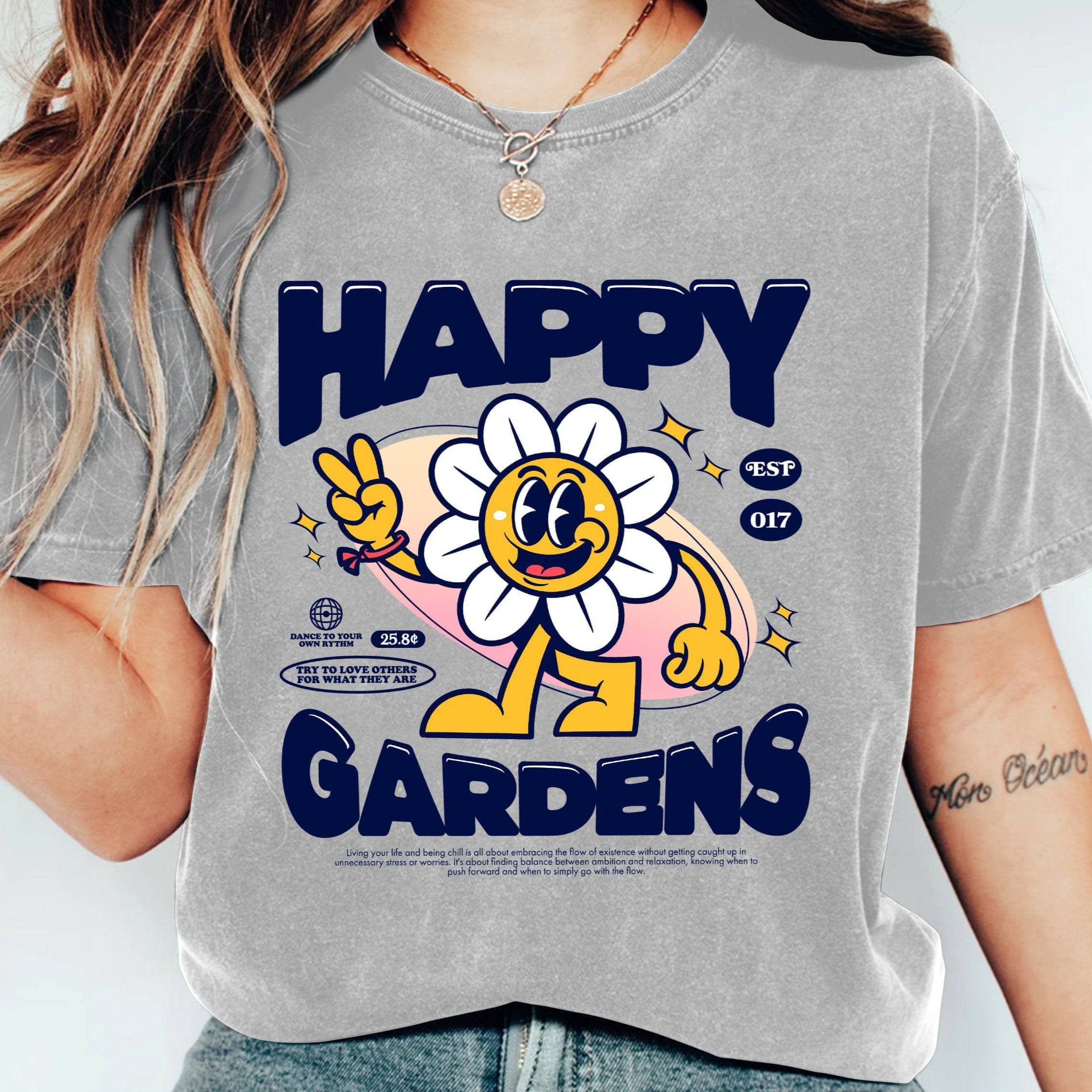 Happy Gardens Graphic T-Shirt - Comfortable Cotton Tee for Men & Women - Perfect for Casual Wear, Outdoors & Gardening