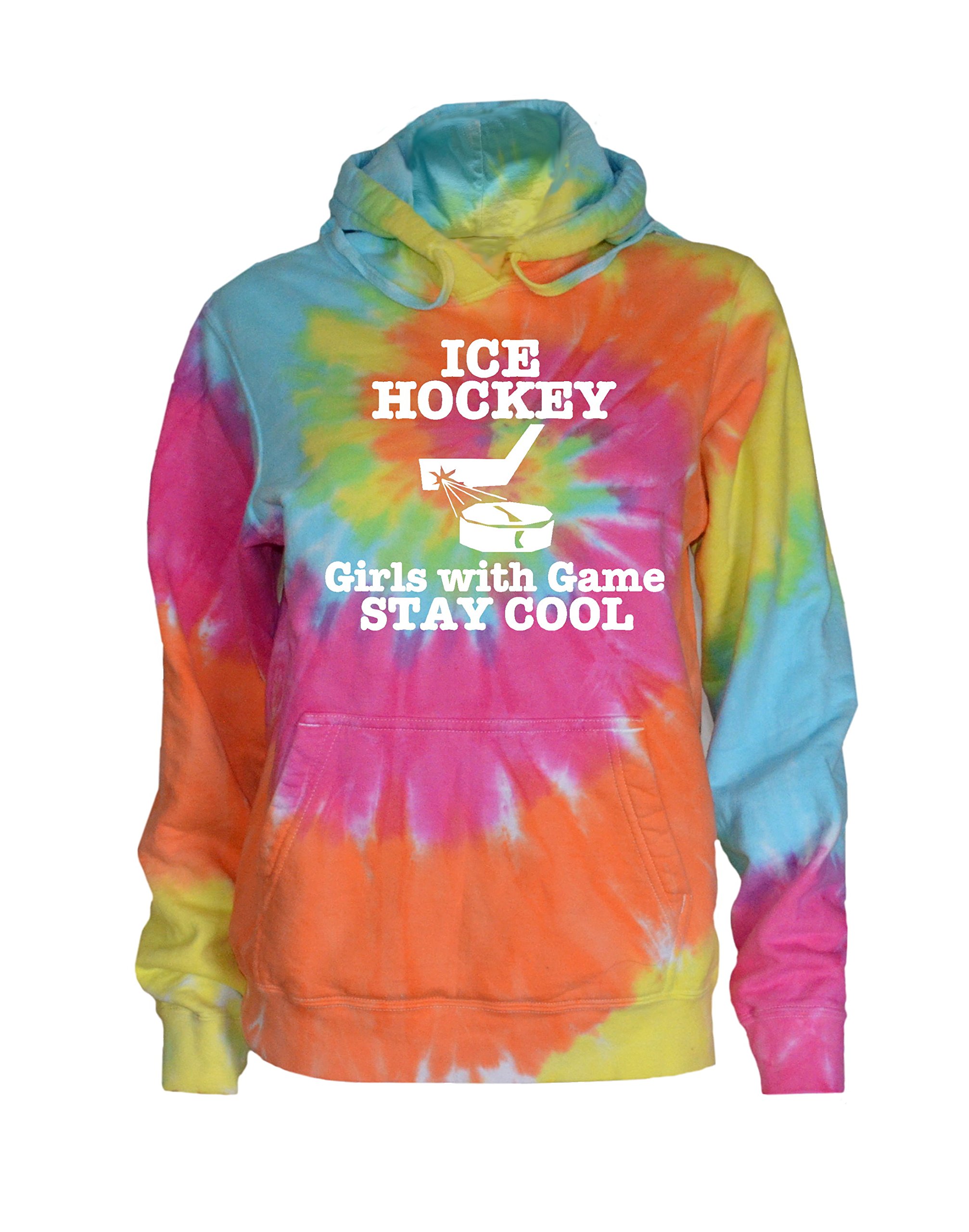 Girls with Game Tie Dye Ice Hockey Sweatshirt for Women & Teens - Cozy Pullover for Hockey Games, Practice & Casual Wear