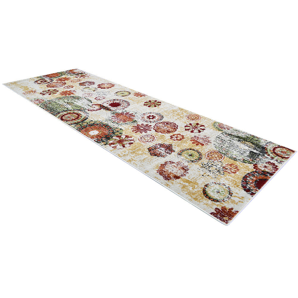 Handmade Rose Floral Machine Woven Rug - Non-Slip Soft Living Room Carpet for Bedroom, Home Decor, Wedding Gift Idea