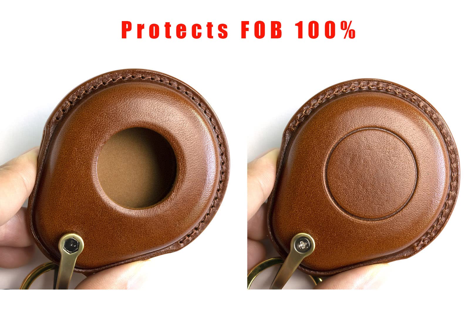 Leather Motorcycle Key Fob Cover for Harley Davidson - Street Glide, Sportster X48, Road Glide, Softail & Road King | Durable Keychain Accessories for Men | Perfect Gift for Bikers & Riding Enthusiasts