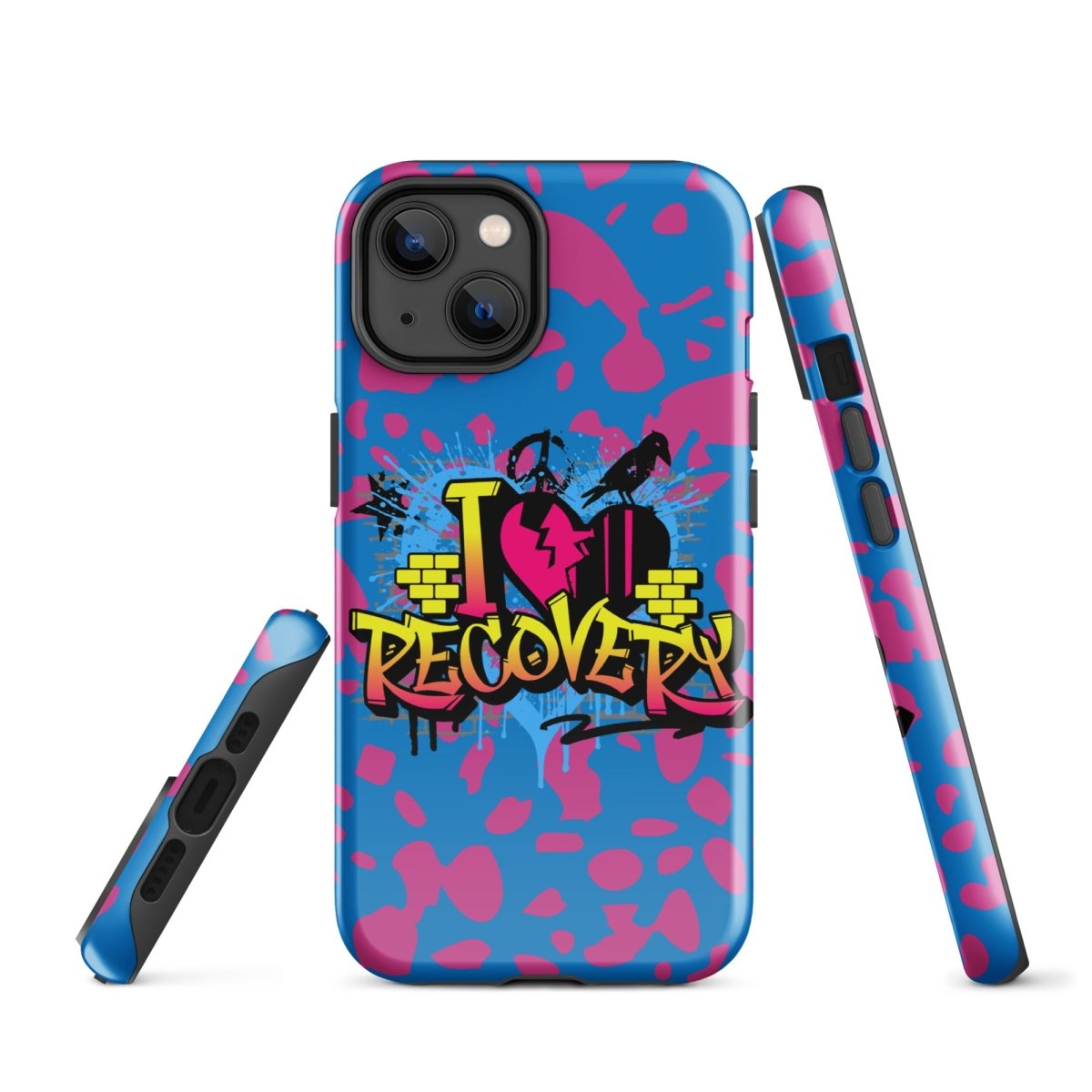 I Love Recovery iPhone Tough Case - Durable Protective Cover for iPhone | Perfect for Sober Living & Addiction Recovery Support