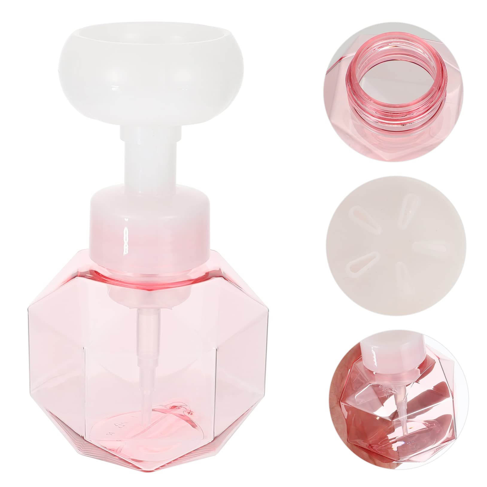 Pink Bubble Foaming Soap Dispenser - Compact & Stylish Hand Soap Bubbler Tool for Bathroom, Kitchen & Kids' Playtime