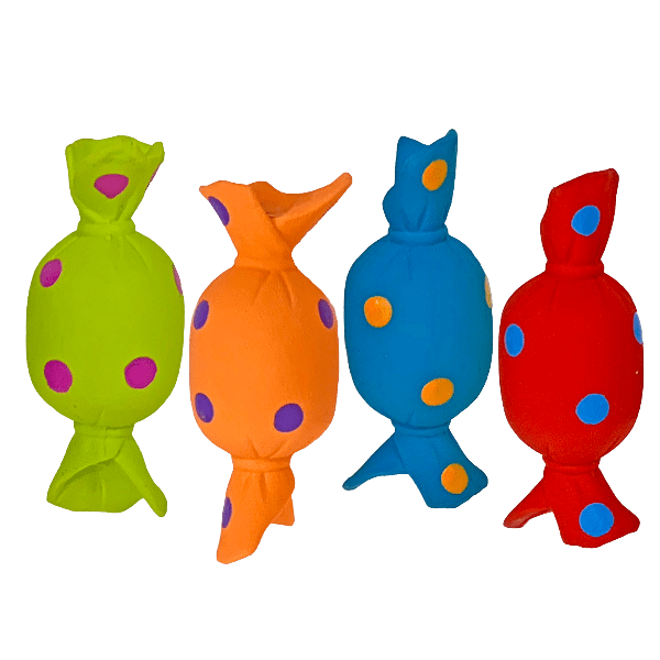 Multipet Latex Candy Dog Chew Toy - Durable & Fun Chewing for Puppies & Adult Dogs - Perfect for Playtime & Training