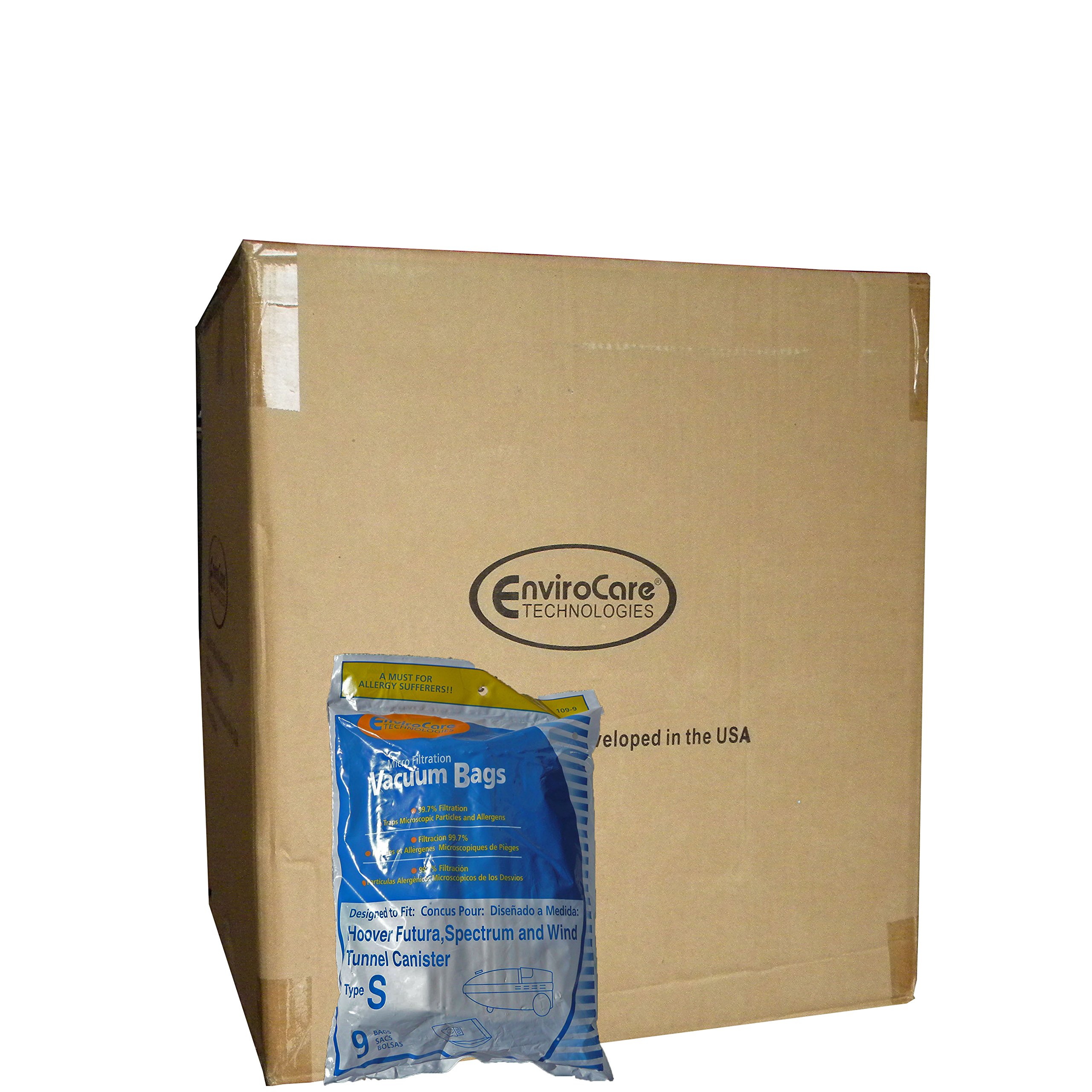 225 Hoover Windtunnel Allergy Vacuum Bags - Compatible with Type S, Futura, Spectrum & Power Max Models (43655097, 4010064S, 4010344S, 43655093, 4010100S) - Perfect for Pet Hair, Allergen Removal & Deep Cleaning