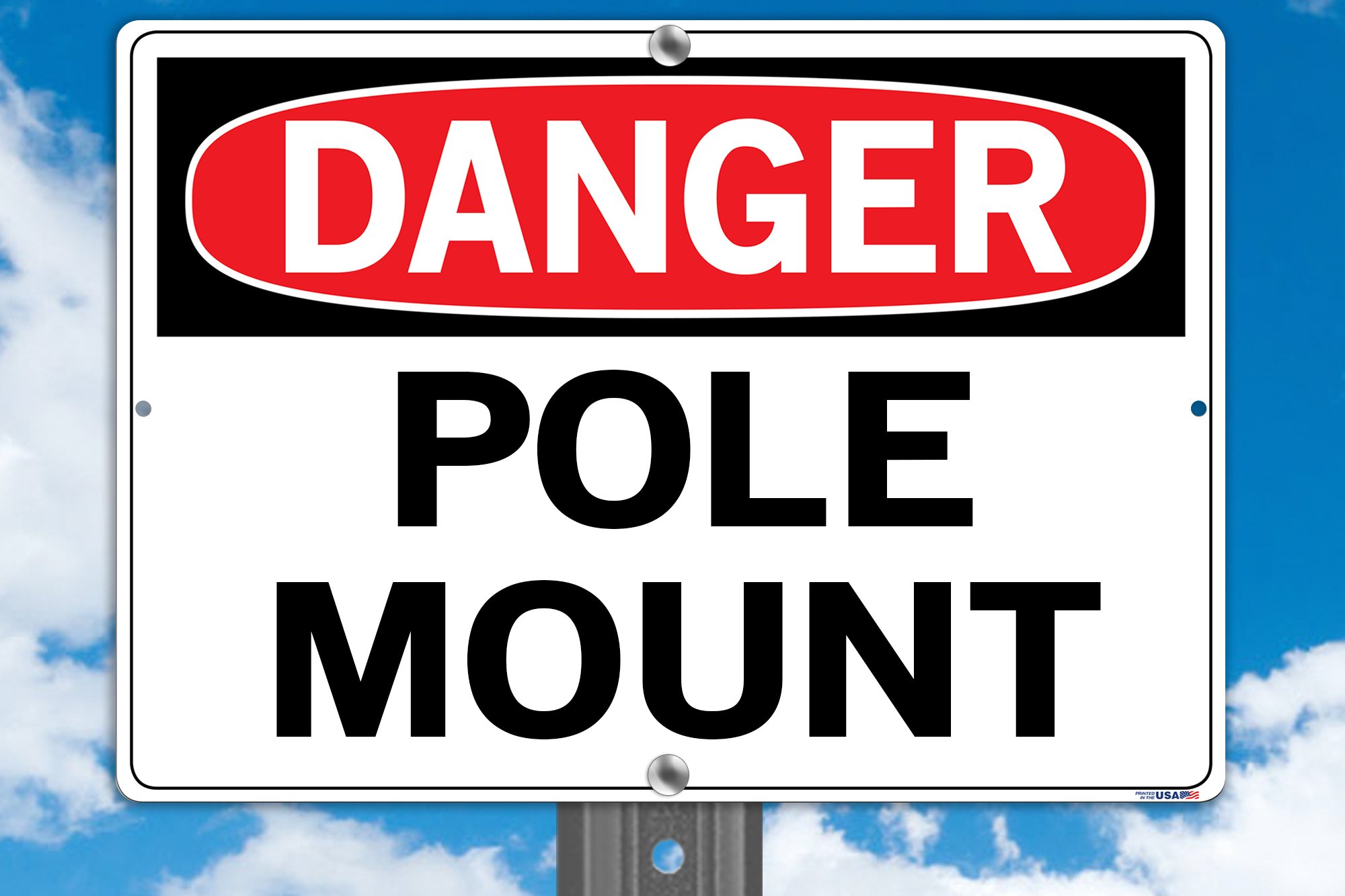 DANGER Sign - Aluminum Safety Sign 12.5