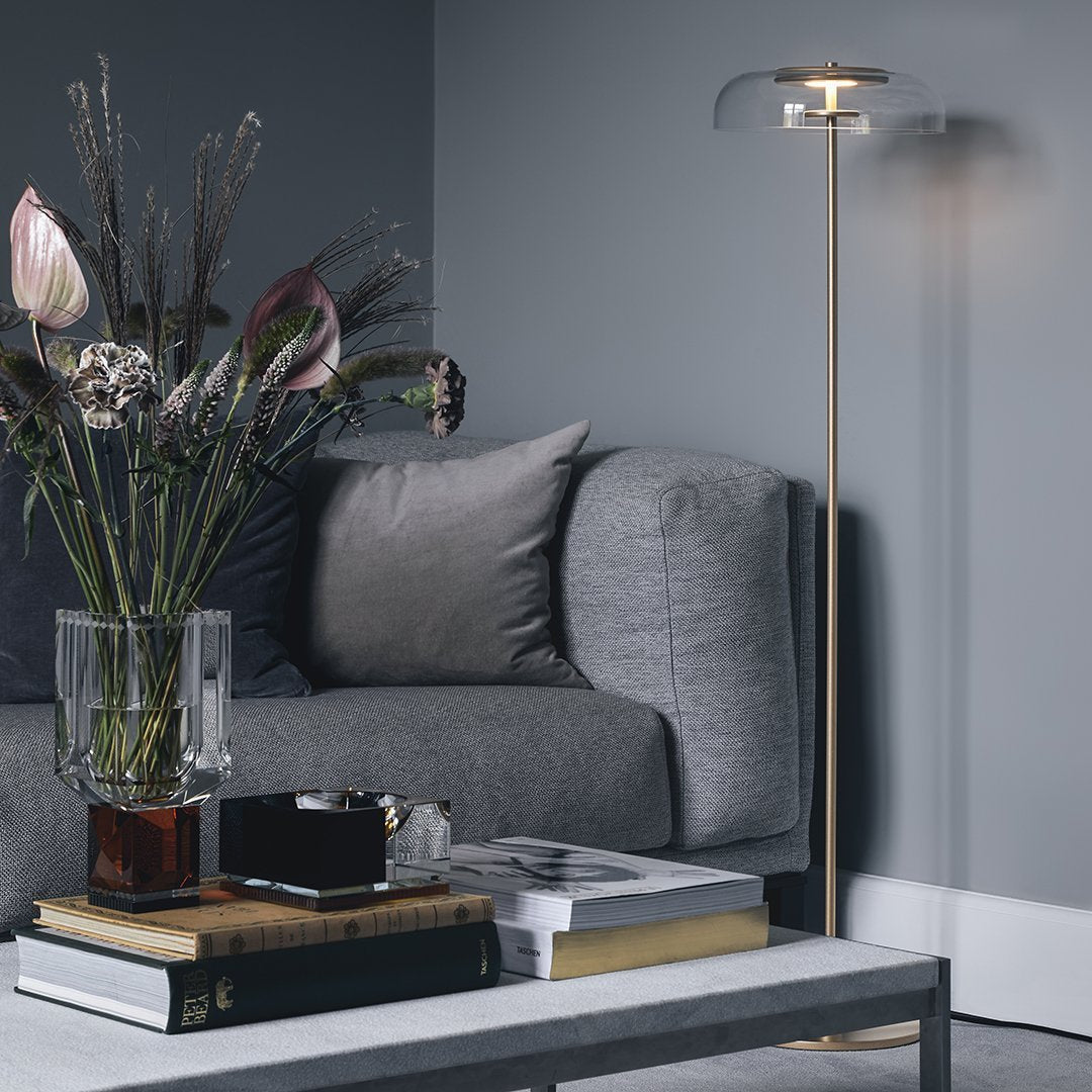 Blossi Modern LED Floor Lamp with Remote Control - Adjustable Brightness & Color Temperature for Living Room, Bedroom, or Office Lighting