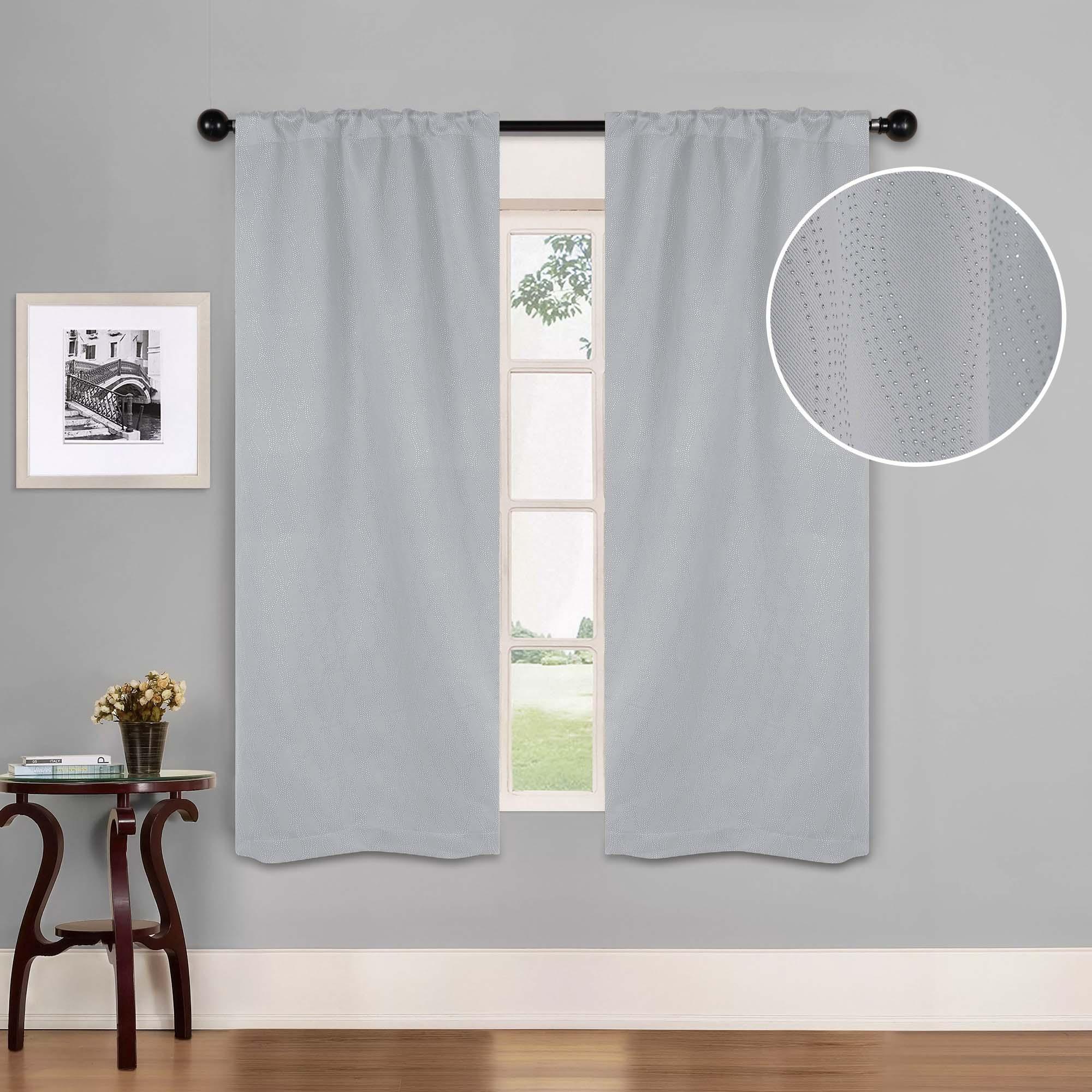 Zuri Textured Washable Blackout Curtains for Bedroom - Thermal Insulated Room Darkening Window Drapes (Set of 2 Panels) - Perfect for Nursery, Home Theater & Light Sleepers