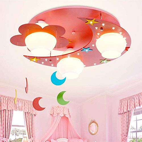 Moon Light for Kids - Cartoon Princess Ceiling Light for Children's Bedroom, Nursery & Kindergarten - Soft Night Light for Boys & Girls (Perfect for Bedtime, Playtime & Room Decor)