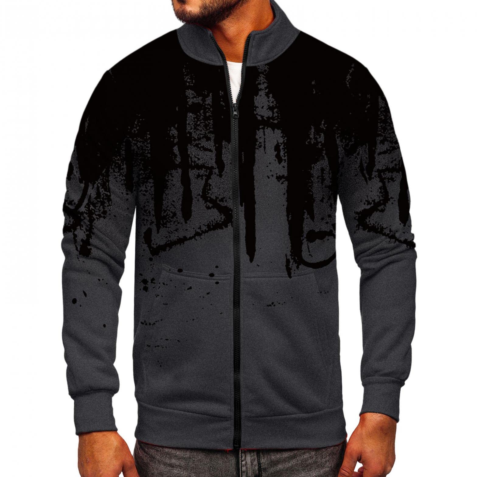 Men's Colorblock Hooded Sweatshirt - Athletic Workout Jacket & Sport Hoodie for Running, Gym, and Outdoor Activities