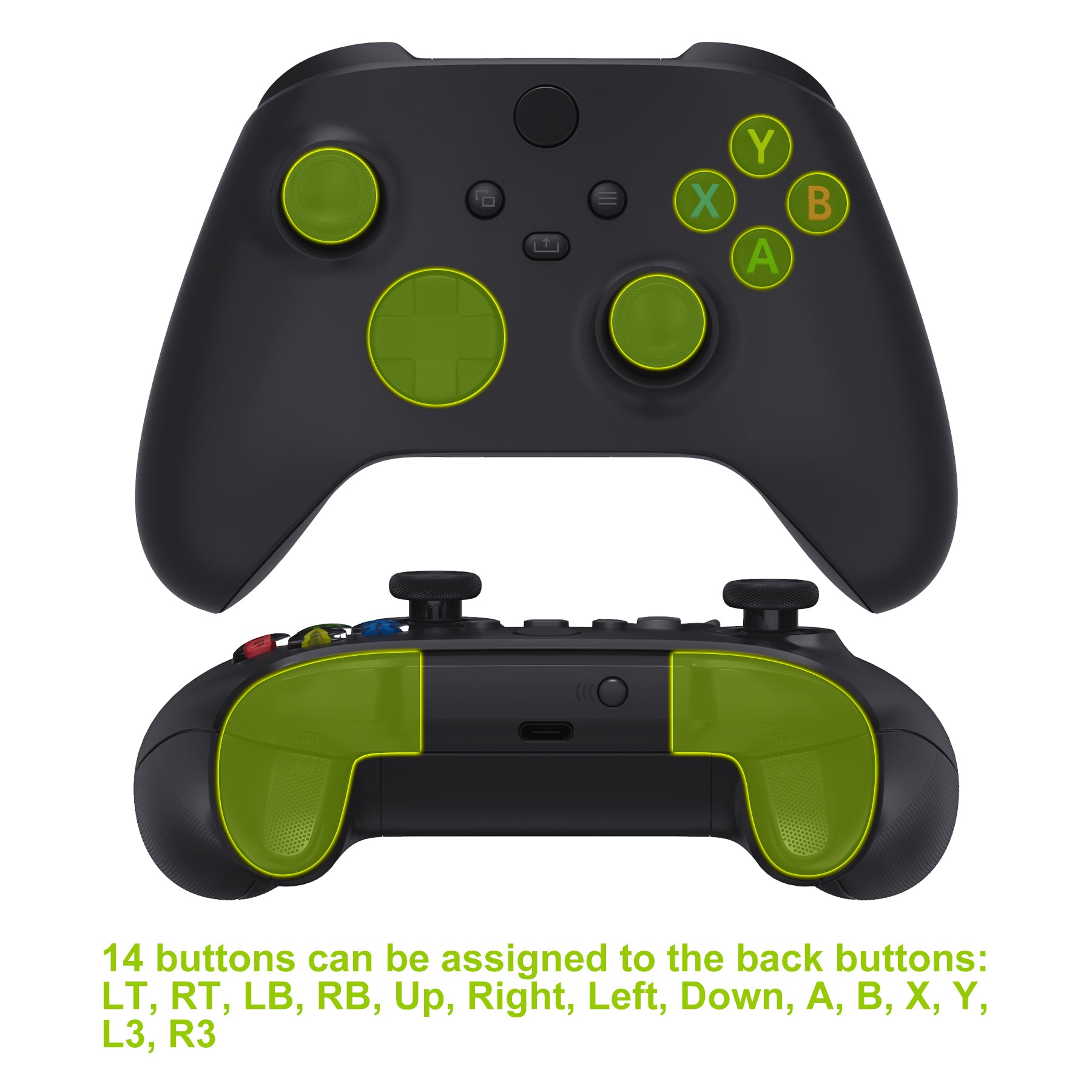 eXtremeRate Black HOPE Remappable Remap Kit for Xbox Series X/S Controller - Upgrade Boards, Redesigned Back Shell, Side Rails & Back Buttons (Compatible with Xbox Core Controller) - Perfect for Competitive Gaming & Custom Controller Setup (Controller Not Included - Model RX3P3009)