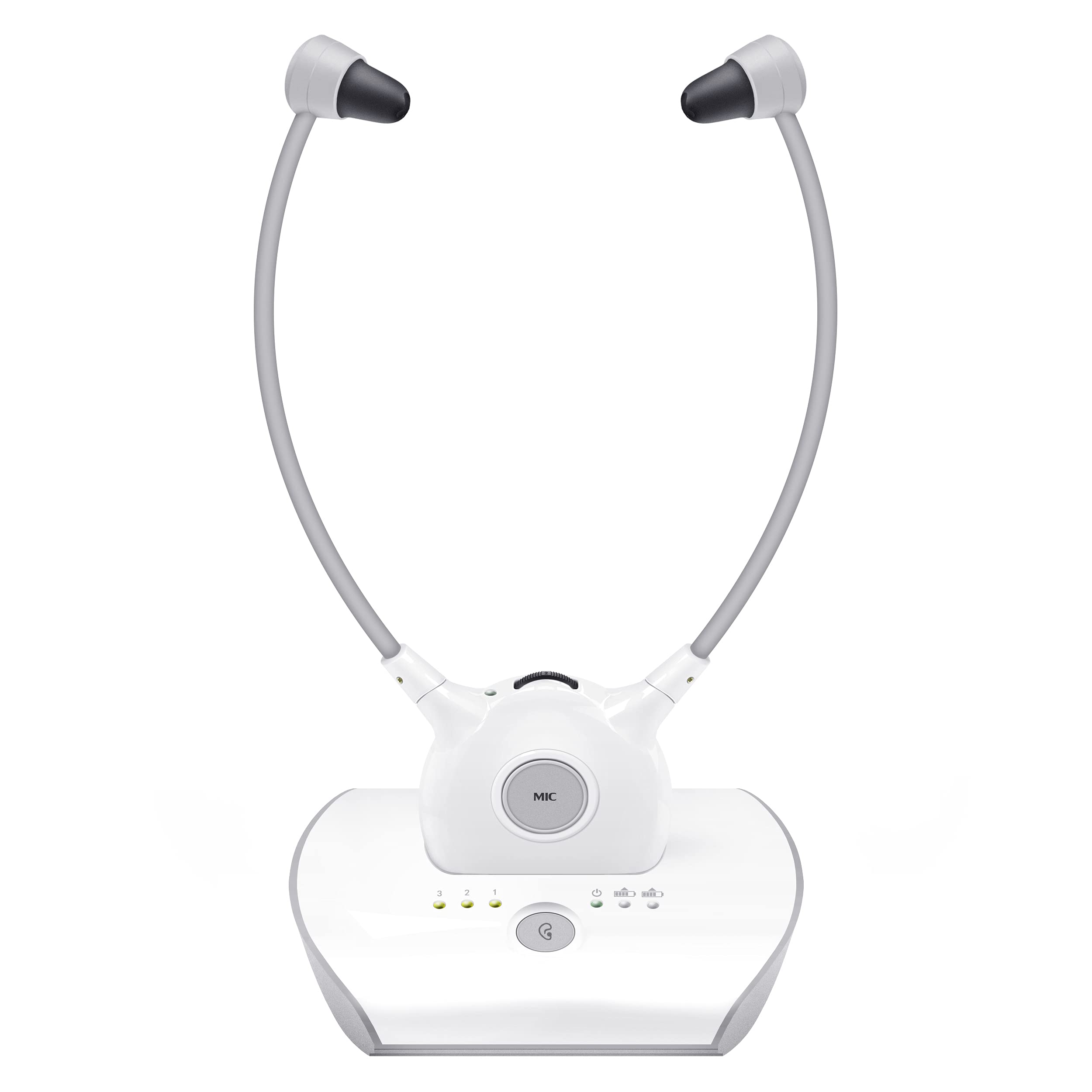 Wireless TV Headphones 2.4GHz APH100 with 3.5mm Base Station & RCA Connection - Includes 2 Rechargeable Batteries & Ear Cushions - Perfect for Late Night TV Watching, Gaming & Home Theater Systems