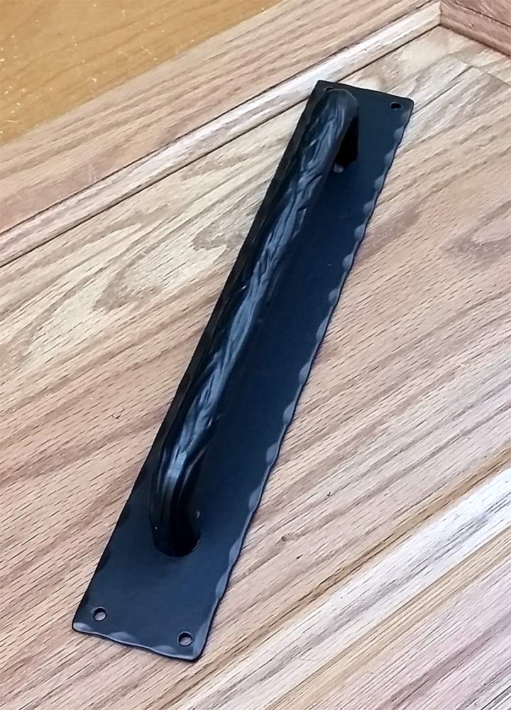Black Powder Coated Barn Door Handle Pull #3 - Rustic Home Decor for Sliding Doors & Cabinets