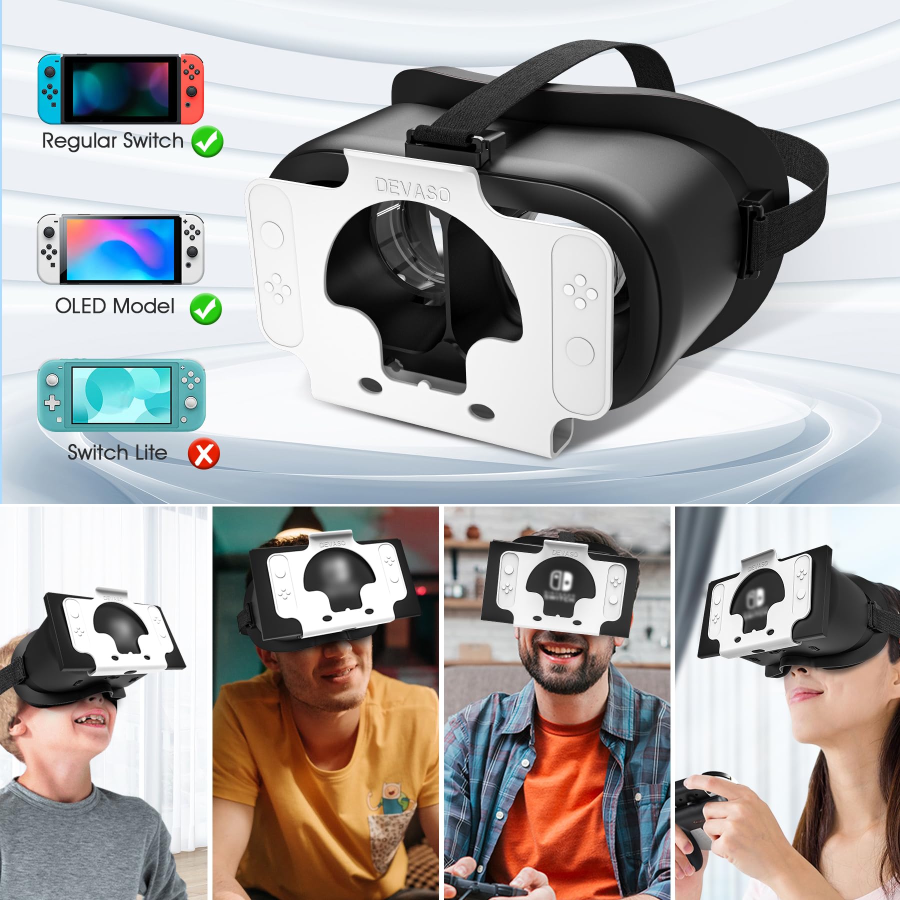 Upgraded VR Headset for Nintendo Switch & Switch OLED - Adjustable HD Lenses, Comfortable Head Strap, Labo Kit Compatible | Immersive 5D Gaming Experience for Kids & Adults | Perfect for Family Game Nights & Virtual Reality Adventures