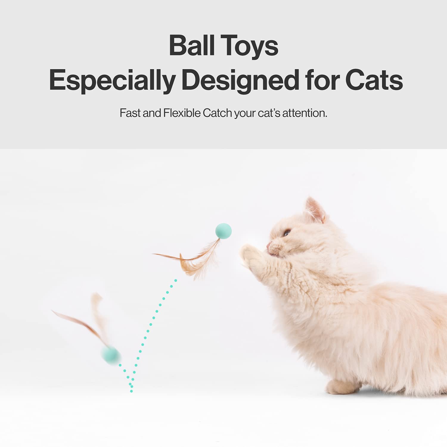Pidan Interactive Cat Toys - 9PCS Feather & Silicone Ball Set for Indoor Cats - Stimulating Playtime for Kittens & Adult Cats - Perfect for Chasing, Bouncing & Hunting Games