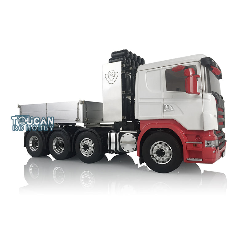 1/14 Scale 8x8 LESU RC Tractor Truck Model - Metal Chassis with Equipment Rack, Cabin Roof & High Torque 2-Speed Gearbox - Perfect for Off-Road Adventure and RC Car Collectors