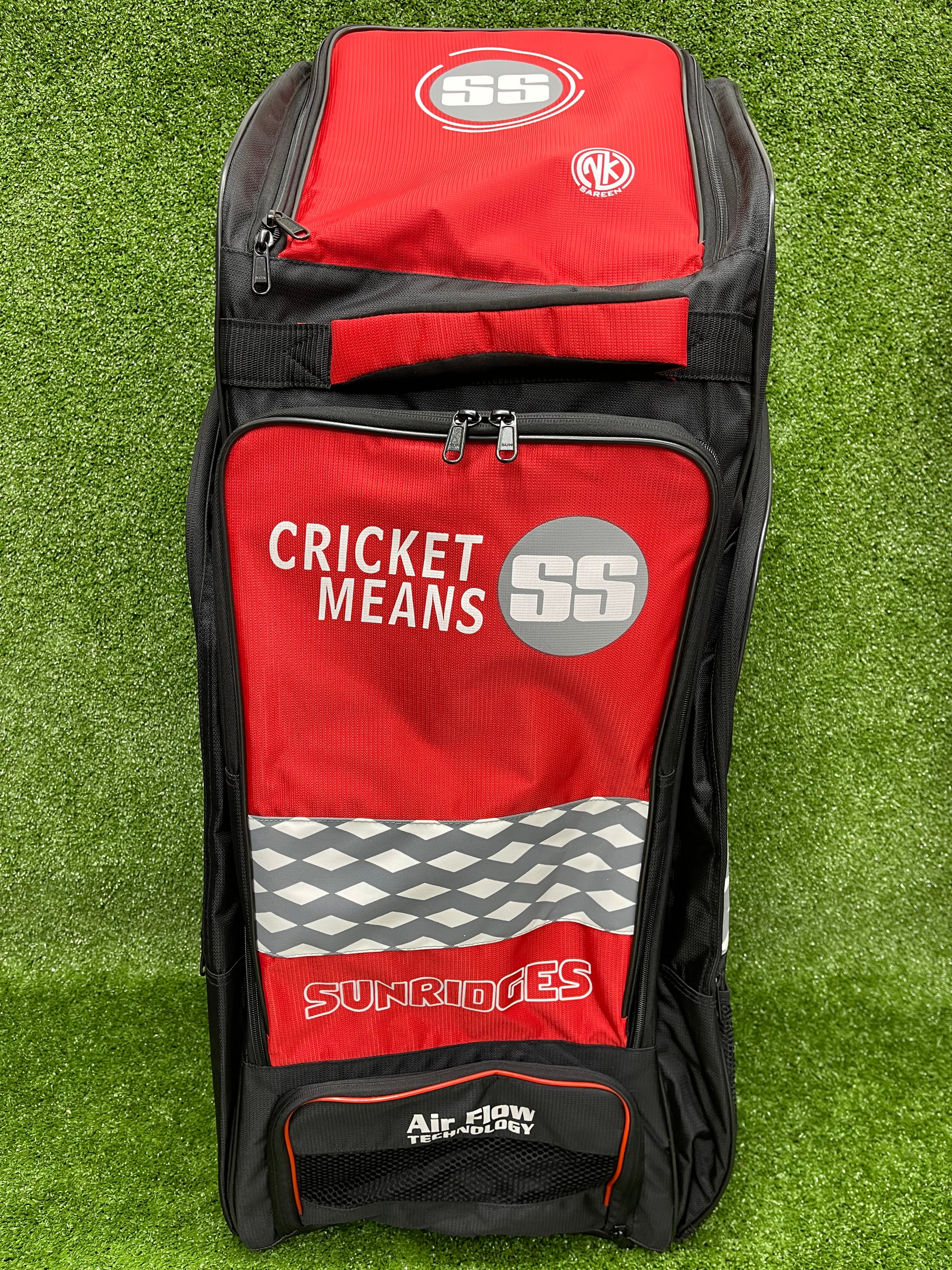 SS World Cup Duffle Cricket Kit Bag - Black & Red Sports Equipment for Cricket Players | Perfect for Training, Matches & Travel
