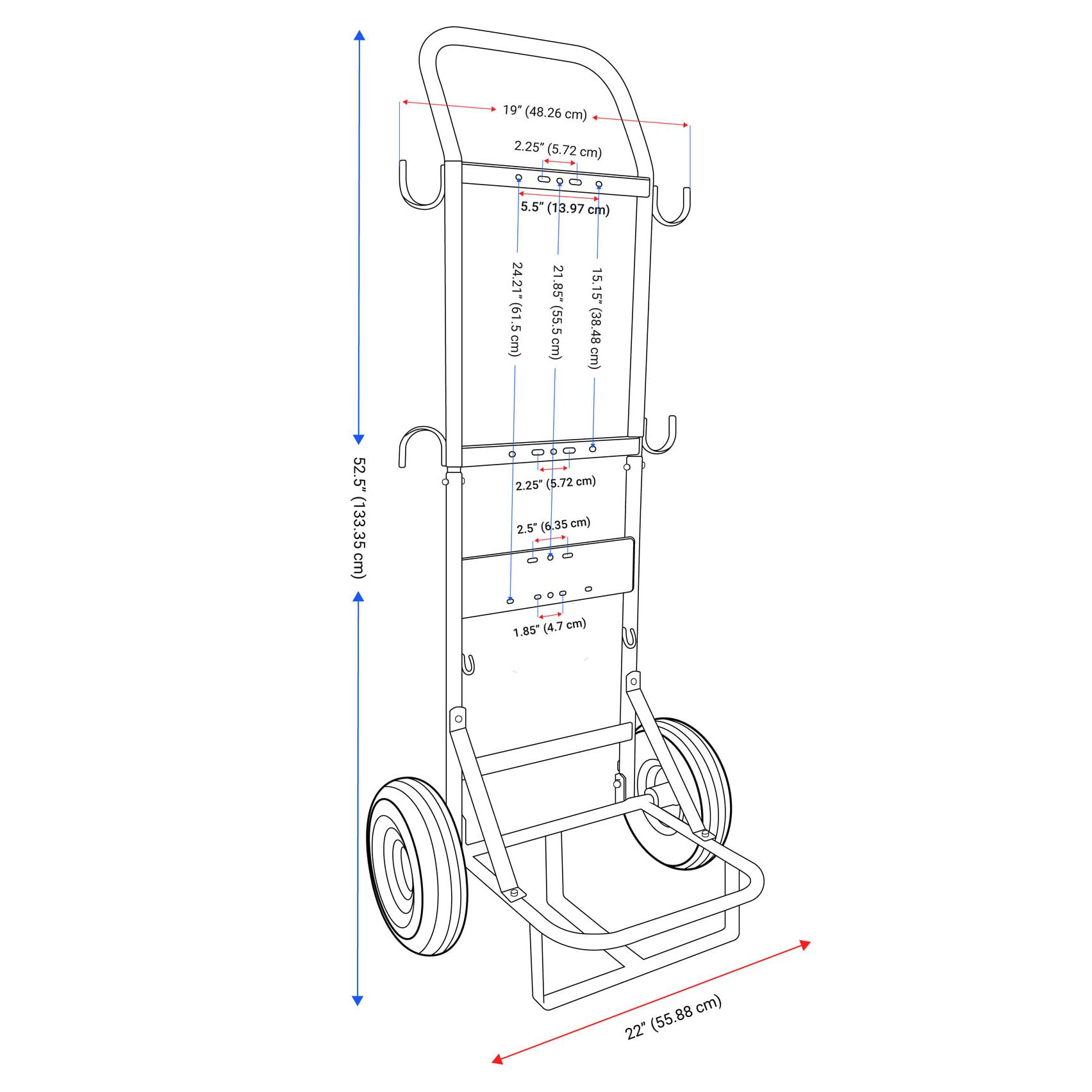 Portable Tankless Water Heater Hand Cart with 10