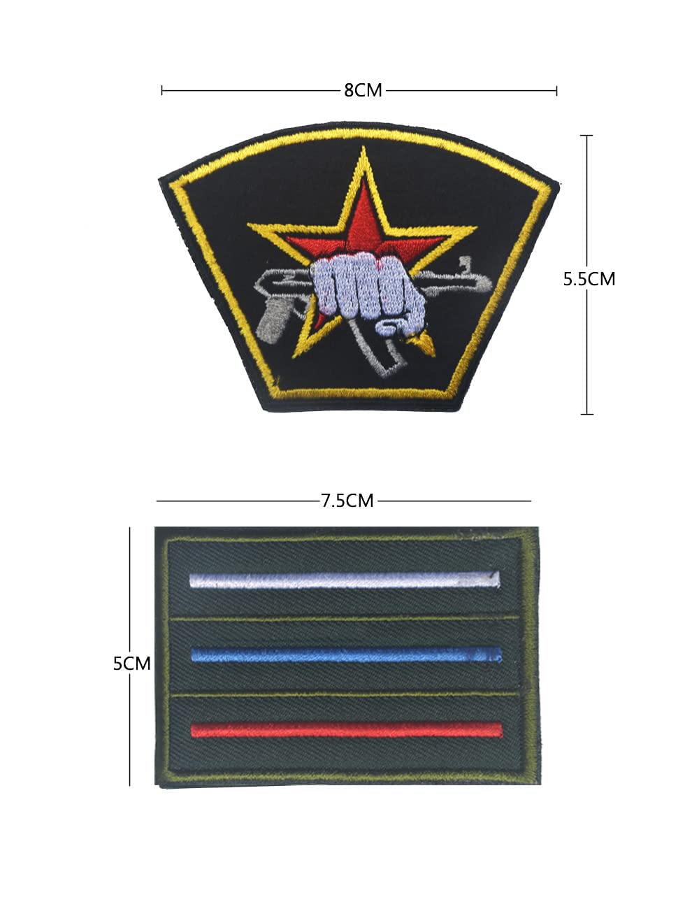 6PCS Russian FSB KGB Special Forces Tactical Patches - Embroidered Alpha Group Morale Patches with Hook & Loop Backing - Perfect for Military Collectors, Tactical Gear & Cosplay Costumes