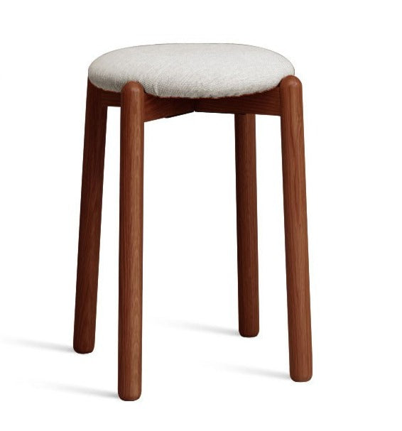 Solid Oak Wood Makeup Stool - Durable & Stylish Vanity Seat for Bedroom, Bathroom, or Dressing Room