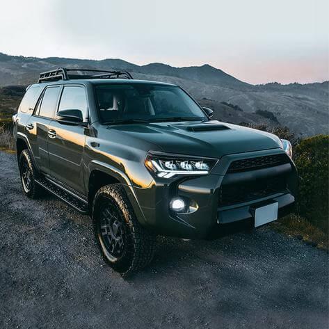 2014-2022 Toyota 4Runner 5th Gen LED Headlight Assembly - Black Matrix Projector Headlights with High/Low Beam - Perfect for Night Driving & Off-Road Adventures (N280)