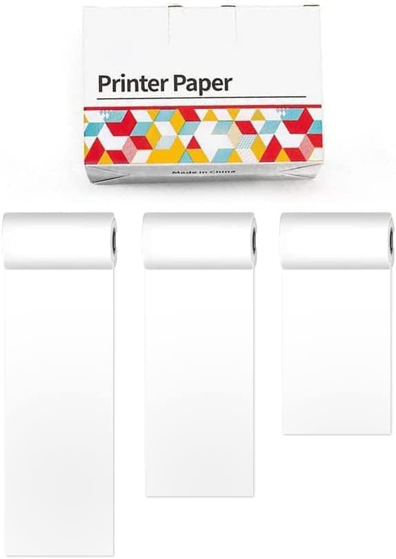 Upgraded Mini Pocket Thermal Printer - Fast Wireless Bluetooth Printing for Photos & Stickers, Portable DIY Scrapbook Printer with 3 Rolls White Non-Adhesive Paper - Perfect for Home, Office & Travel Use